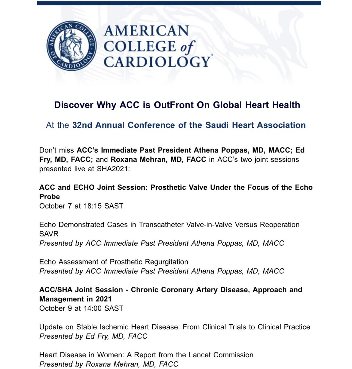 Don’t miss this topic #acc <a href="/TheSaudiHeart/">جمعية القلب السعودية</a>