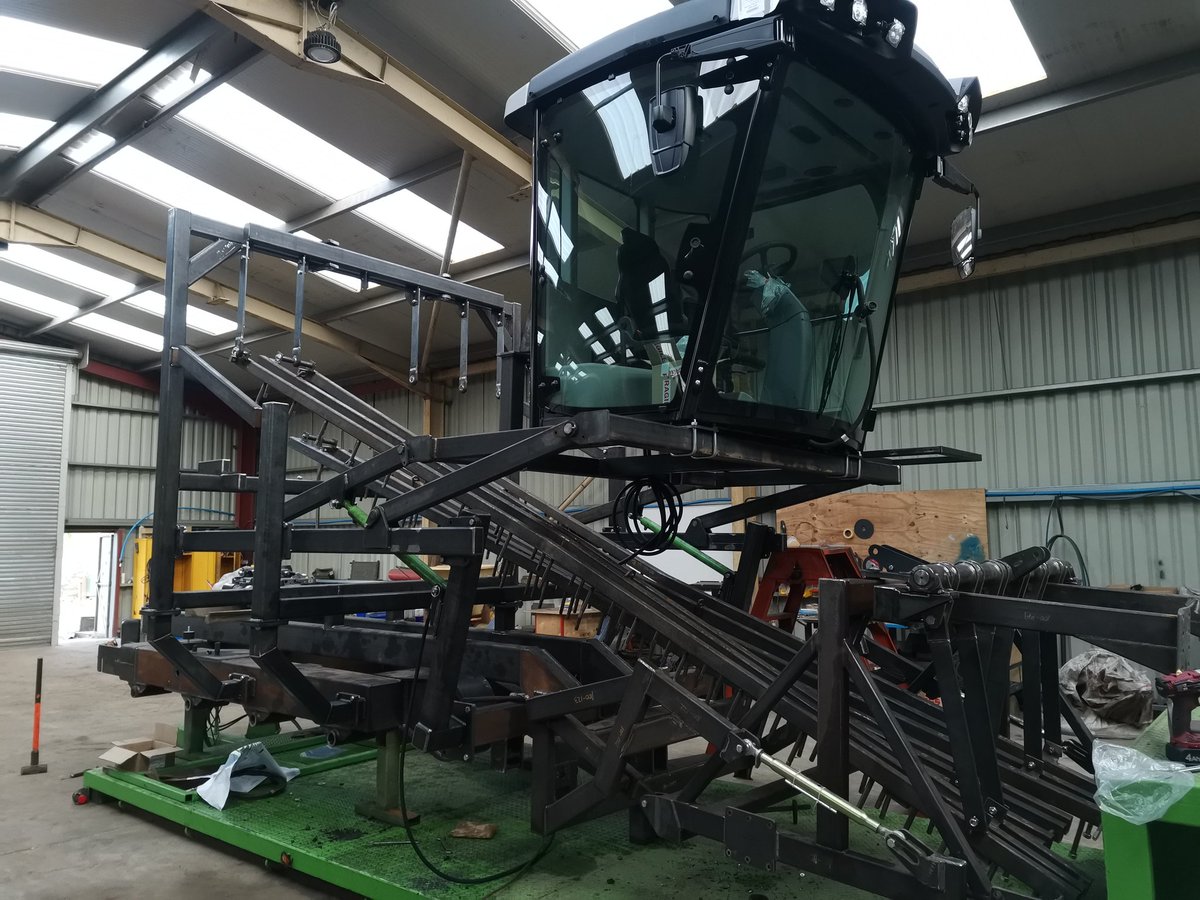 5 row self propelled harvester under construction. Aim is to increase harvest capacity for the future. @theboleigh @treesplease1 @MaelorForest @bell66martin