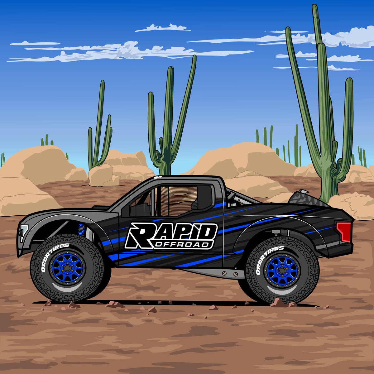 RapidOffroad's tweet photo. Thank you @ordrlabs for this awesome Rapid Offroad trophy truck design based off a @tscoracing trophy truck!
#TSCORacing
#TrophyTruck
#Offroad
#RapidOffroad https://t.co/1p26L2GlGl