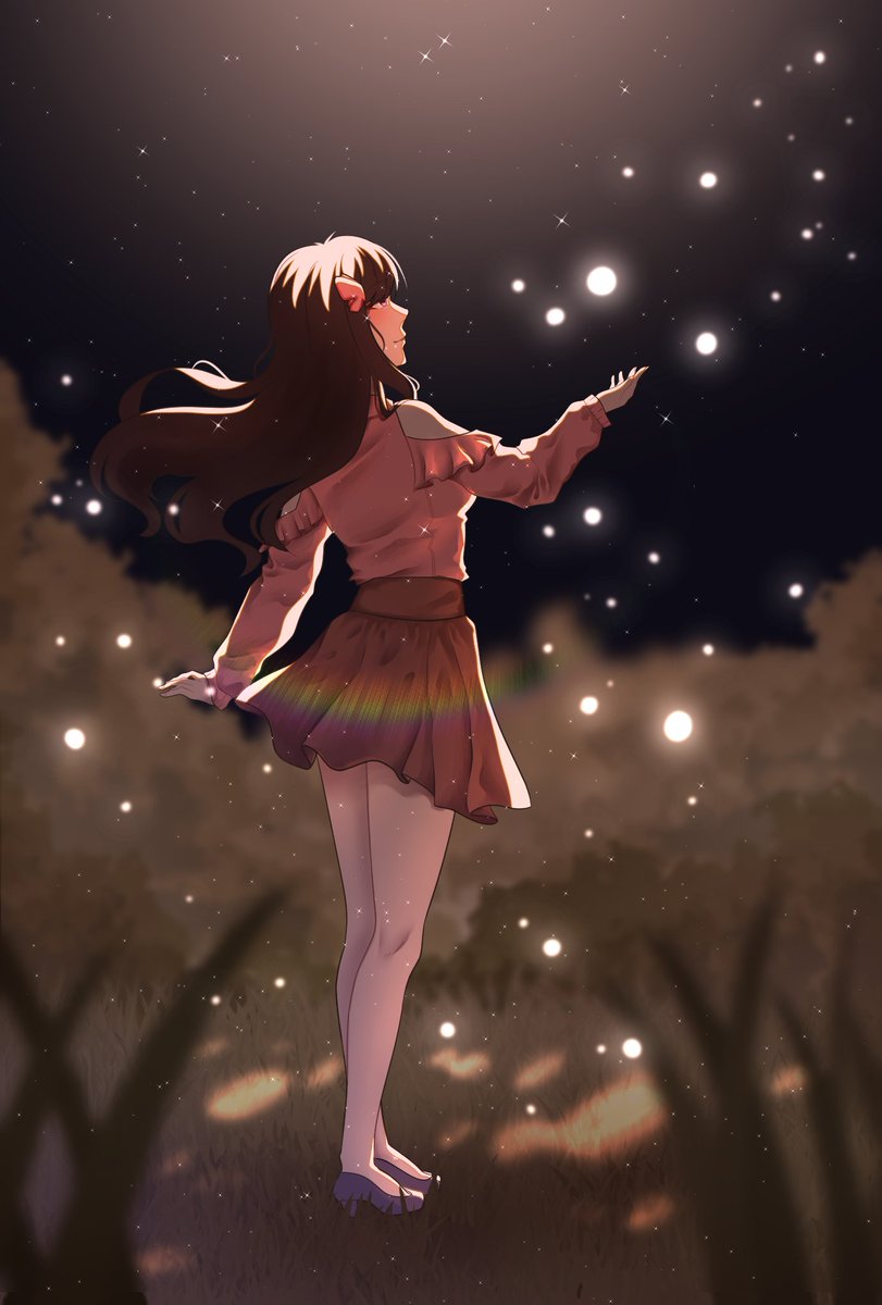 KiokuHasuno's tweet photo. My first night waking in the forest, in the darkness I find myself surrounded by these beautiful wisps.
I've decided to call my viewers wisp, the lights that guides me in the darkness 🎆✨ Will you be my light?
Art by @rinkako_01
#ENVtuber #OGdesign #KiokuArt https://t.co/IsmIcekA2h