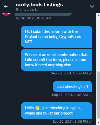 🐻👋 Just saying hello! <a href="/raritytools/">Rarity Tools</a> @raritytools_ls 

#NFT #NFTs