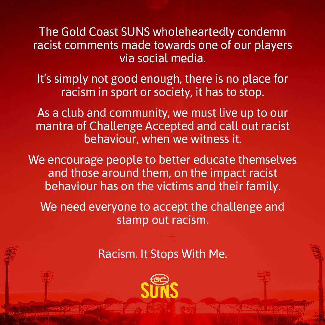 As a club, we're committed to the fight against racism.
