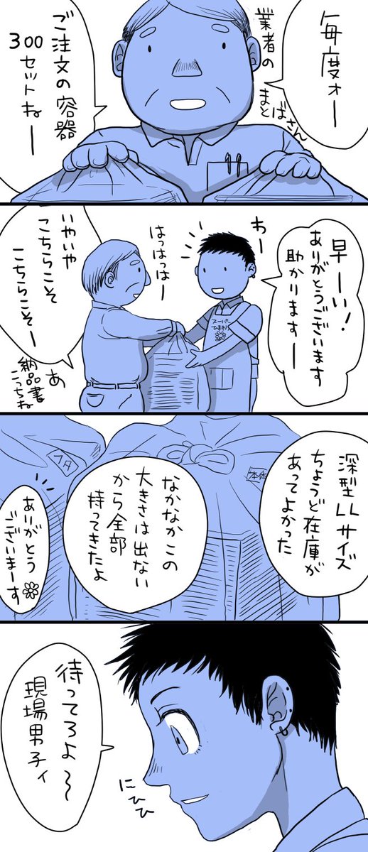 【家族経営のスーパーの女の子と近くの工事現場のお兄ちゃんの話】
～一目惚れするほど子供じゃないし編～
#スーパーひまわり #創作漫画 