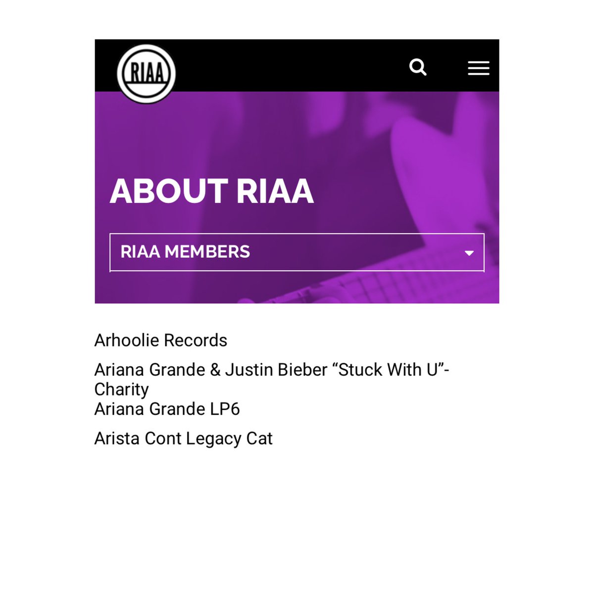Segundo site da RIAA, Ariana Grande pode ter aberto sua própria gravadora