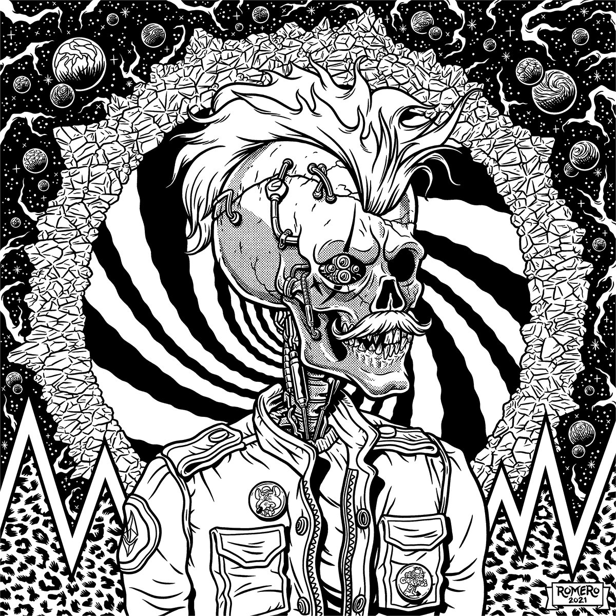 brianromero's tweet image. I think I finished the line art for this @WickedCraniums derivative...

#nft #nftart #NFTartist #nftcollector #nftcommunity #WickedCraniums