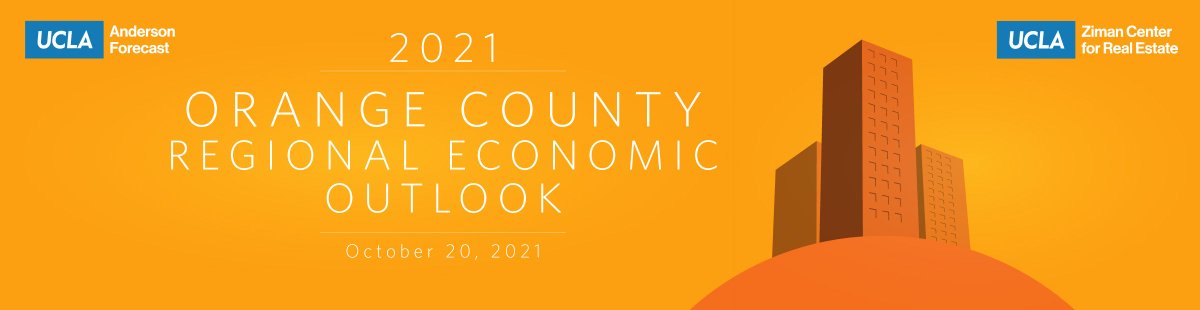 UCLAZimanCenter's tweet photo. JOIN US (10/20) for @UCLAForecast &amp; #uclazimancenter's 2021 OC Regional Economic Outlook &amp; hear the latest U.S./CA Forecasts &amp; focused view of the regional economy. An expert panel will discuss OC residential &amp; #CRE development.  (Promo code: “ZIMAN0921”). https://t.co/gMEn90wyq9 https://t.co/ub5IXdp8DY
