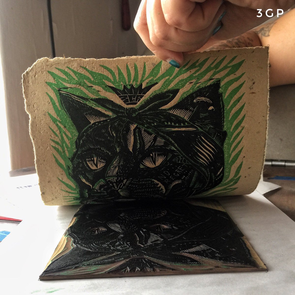 3GatosPress's tweet photo. El malandro del grabado. #3gatospress #printmaking https://t.co/d4xV9Px03e