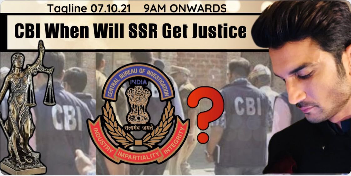 nilotpalm6's tweet image. When?

Tagline 9am

CBI When Will SSR Get Justice
