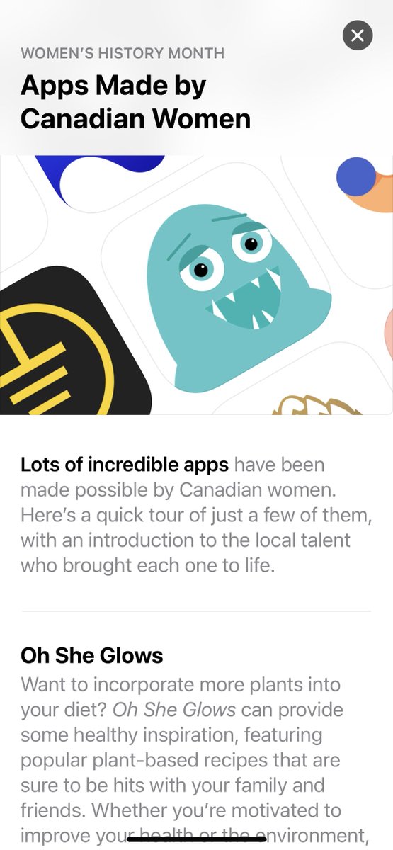 malinsundberg's tweet photo. So excited to be included in this special App Store feature for Woman’s History Month, alongside other cool apps, made by Canadian Woman 🥰

I love that some of our company and relationship trivia made it in too 😄

https://t.co/g0PRcaiwGG https://t.co/NNAA1ll73H