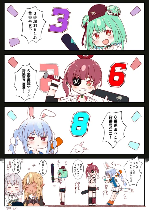 わちゃわちゃ…2
#ぺこらーと 
#絵クロマンサー 
#しらぬえ 
#ノエラート 
#マリンのお宝
#ホロライブ3期生 