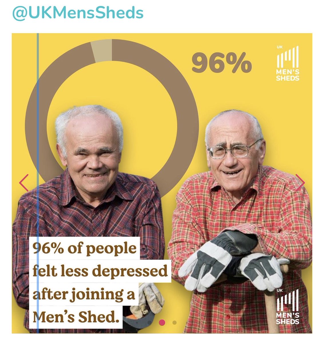 MenShrewsbury's tweet photo. There is a little reported crisis in men’s health. Men suffer worse health outcomes than women across the developed world. Men’s Sheds are playing a key role in addressing the underlying causes; which may be as simple as a lack of male companionship and sense of purpose. https://t.co/6afwhU6BY7