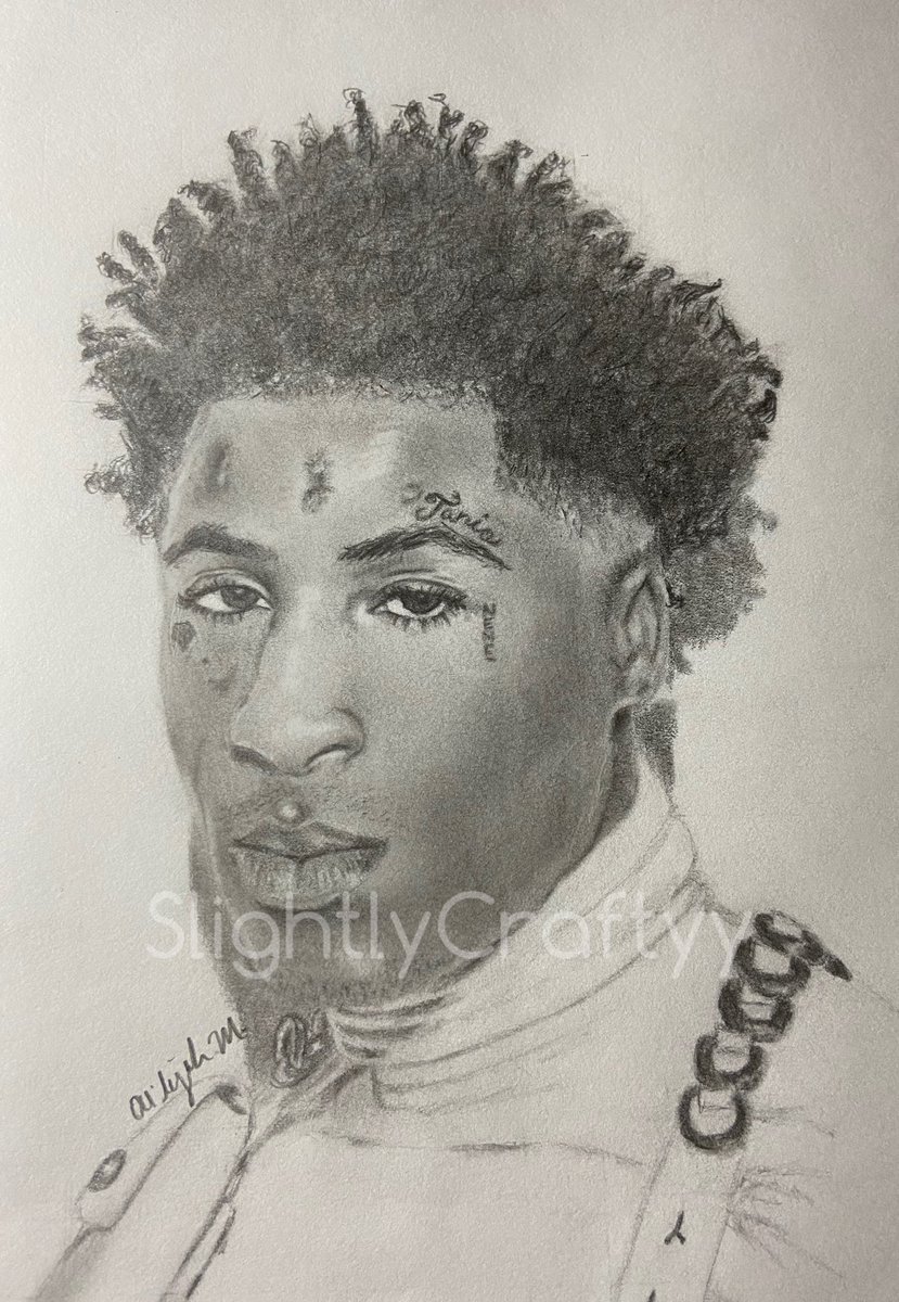 Art page @slightlycraftyy on ig 🤍! #NBAYOUNGBOY