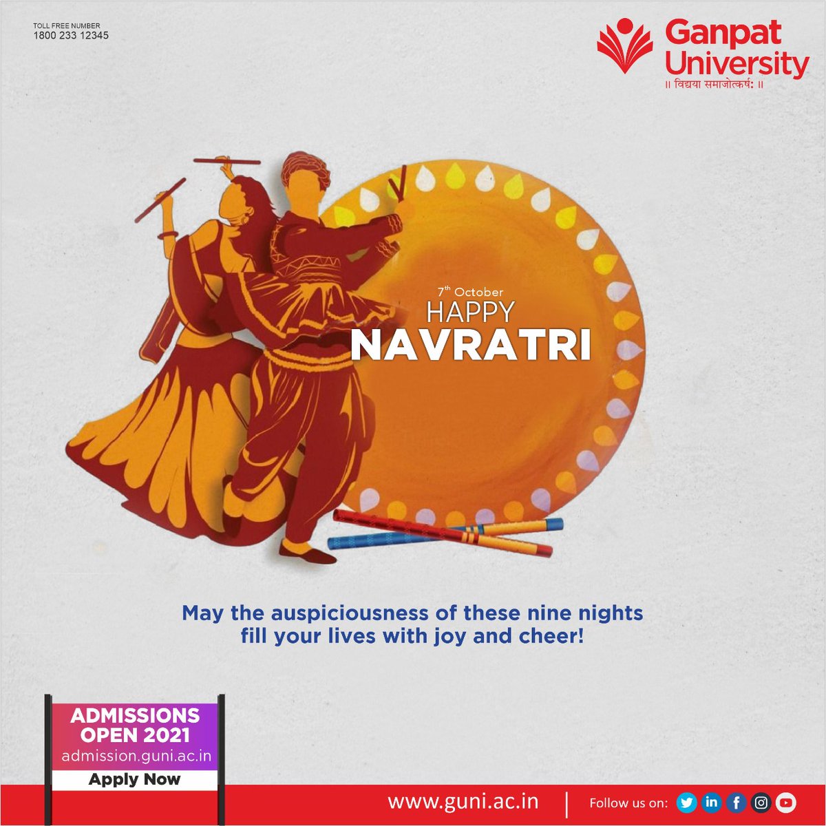 VMPatelInstitu1's tweet photo. #Navratri #Garba #navratri2021 #VMPIM #GanpatUniversity #asociallyresponsibleuniversity https://t.co/tsOV2RfJVm