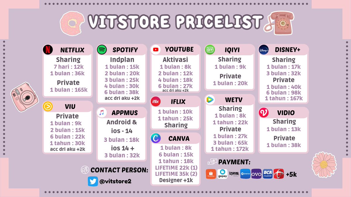 Hai kak! cari app premium spotify, netflix, canva dll bisa DM <a href="/vitstore2/">𝐓𝐚𝐚 ୭̥ 1.800++ testi</a> 🙌🏻💗 disini trusted 1OO%, bergaransi, murahh 🤗 tanya" atau order bisa langsung DM <a href="/vitstore2/">𝐓𝐚𝐚 ୭̥ 1.800++ testi</a> , fastrespon &amp; fast proses 😺

🧸 1150+ testi
🧸 all e-wallet, qris, bca, tsel +5k