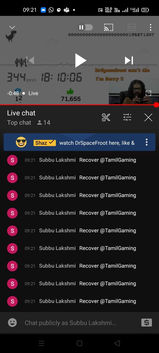 La09313236Subbu's tweet photo. @TamilGaming @TeamYouTube https://t.co/iPfip2x0iZ