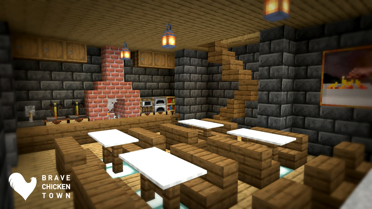 ブレチキ リハビリ建築 カフェ ダイニング クッティ亭 Minecraft サバイバル建築クラブ バニラ建築学部 T Co Las13zi4mo Twitter