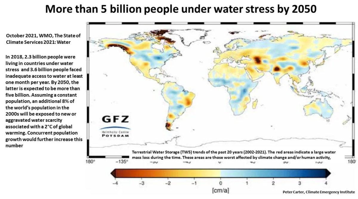 The warning comes as floods, droughts and other water-related hazards increase due to climate change, while the number of people experiencing “water stress” continues to rise amid population growth and dwindling availability.