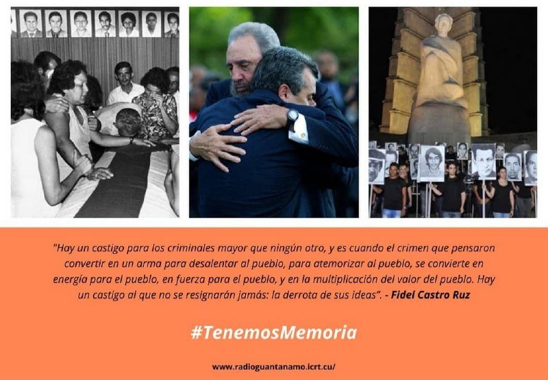 #CrimenDeBarbados, han pasado 45 años y seguimos llorando las víctimas del terrorismo; y seguimos luchando por la justicia; no habrá descanso, #TenemosMemoria #CubaVsElTerrorismo @PresidenciaCuba @iroelsanchez @aglo67876945 @carlosllvc65 @JosCarlosCruzS3 @cubadebatecu