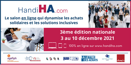 SalonHandiha's tweet photo. [ NOUVEAUX EXPOSANTS ]

L'équipe #HandiHA2021 souhaite la bienvenue aux fournisseurs #EA #ESAT #TIH qui viennent de nous rejoindre..

&amp; VOUS ?

@Groupe_VYV  
@AGOODSOLUTION
@Aihdac
@AKTISEA
@AlterEos 
@apfhandicap
#ARTBOX
#ATFGaia
#APR2
#AMPLOI
#ANRH
#APAIPS

#handicap #emploi https://t.co/UvvN1KSiNp