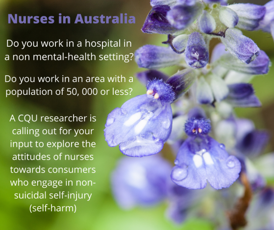 ResponsiveNurse's tweet photo. Calling out to nurses for research participants: AUSTRALIA WIDE. 

Carmen Barnard - Master's candidate at CQUniversity.
https://t.co/eKrmMaPZaA 

Please share. https://t.co/UBZYddVZan