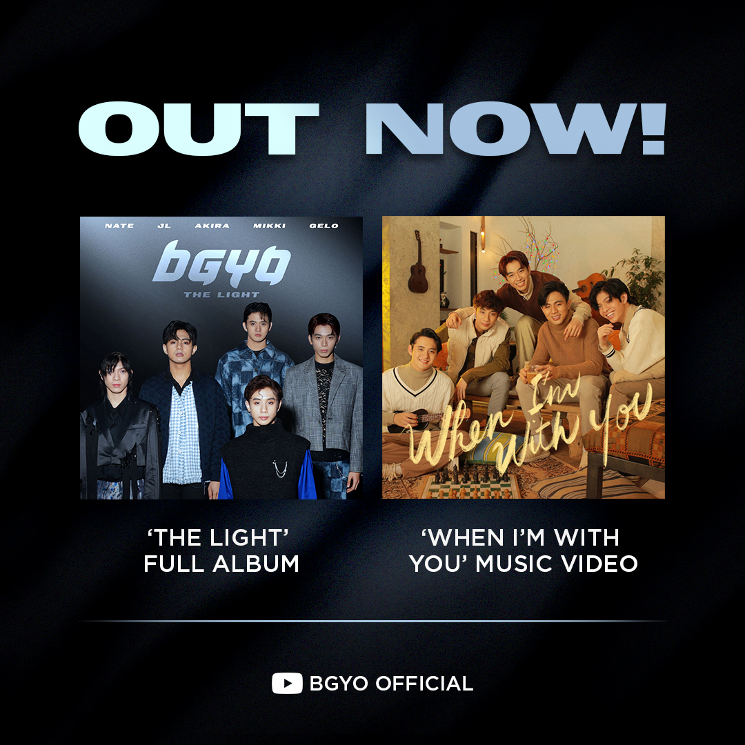 StarCinema's tweet image. ACEs, we proudly present the #BGYOdebutAlbum and the #BGYOwhenImWithYou Music Video! Go to youtube.com/bgyoofficial NOW!

Thank you so much for all your support! Dedicated ang lahat ng ito para sa inyo. @BGYO_PH