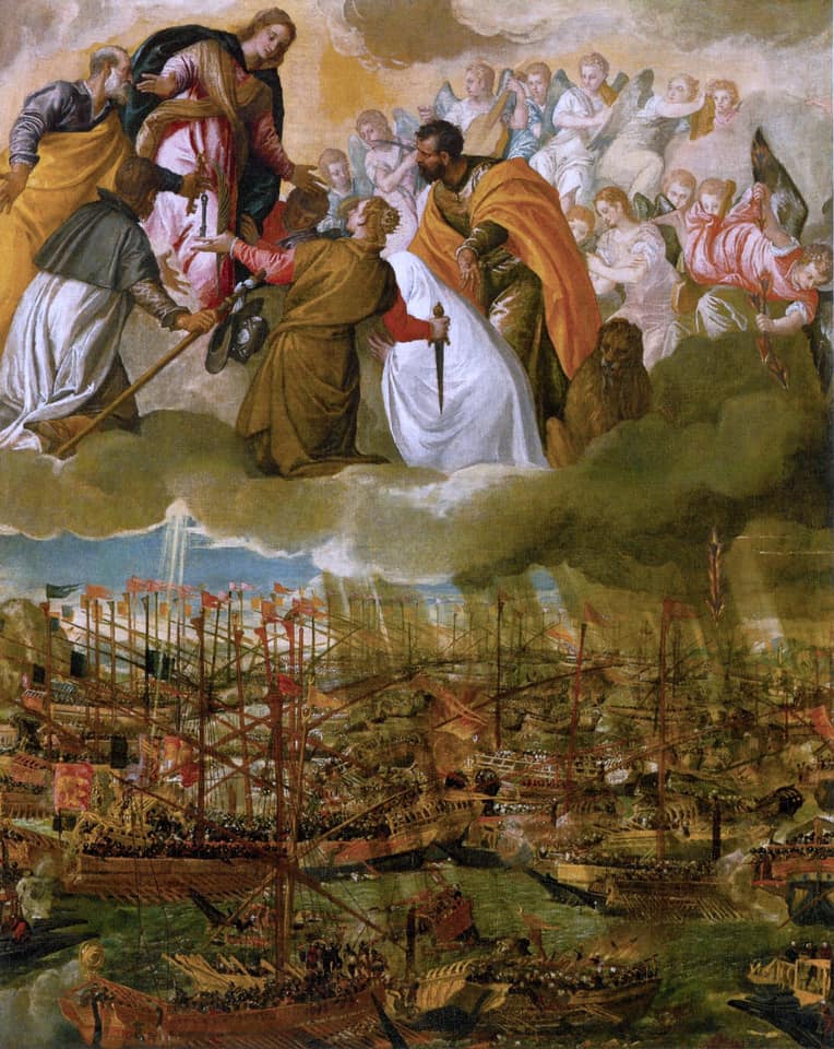 Vaxman80's tweet photo. #OTD #450Years #BattleofLepanto #Lepanto450 #HolyLeague #OurLadyOfVictory #OurLadyOfTheRosary #Rosary #PiusV
Sunday October 7, 1571, the expansion of the Ottoman Empire’s Navy into the Mediterranean Sea was halted, defeated at the hands of the naval forces of the ‘Holy League’. https://t.co/JwwF28PJ0N
