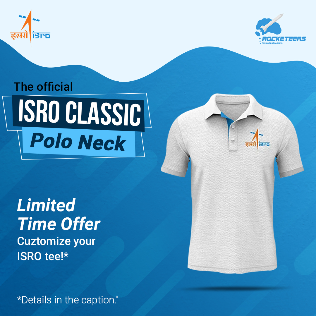 rocketeersindia's tweet photo. Attention, space lovers! Check out our new #ISRO Polo neck space T-shirt available now on the online store. For a very limited time, we're offering free customization for your ISRO tee.
#isro_india #indianspace #merchandise #Tshirt #tshirts #polonecks https://t.co/G8KfJIhPTu