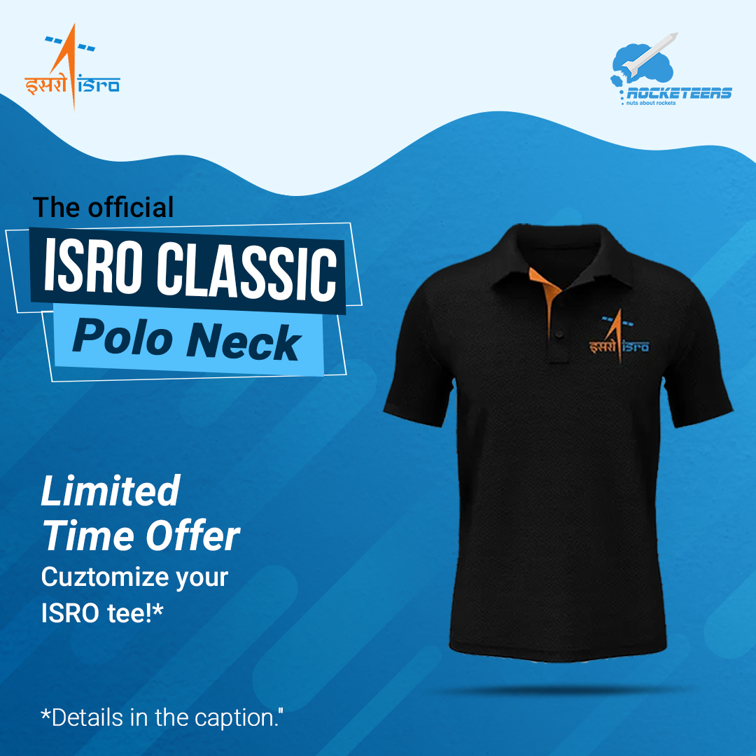 rocketeersindia's tweet photo. Attention, space lovers! Check out our new #ISRO Polo neck space T-shirt available now on the online store. For a very limited time, we're offering free customization for your ISRO tee.
#isro_india #indianspace #merchandise #Tshirt #tshirts #polonecks https://t.co/G8KfJIhPTu