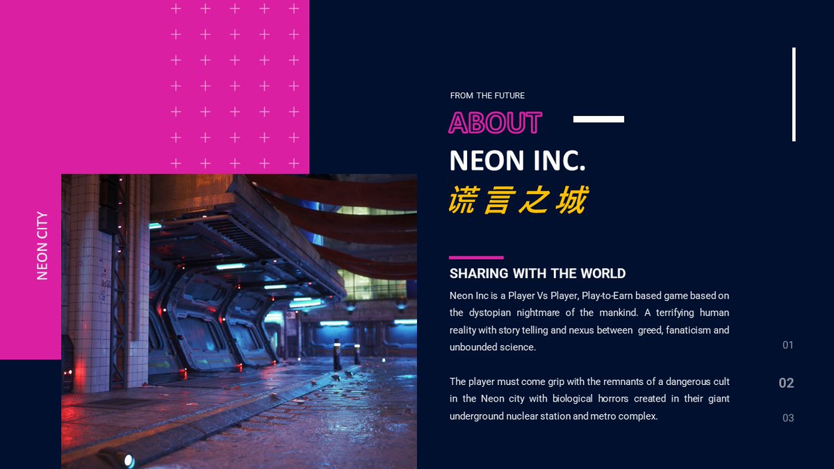 NeonInc2079's tweet photo. Neon Inc is a player vs player game set in the Neon City. 

A city that never sleeps but is pluaged by greed and nuclear hazard. 

#NeonInc #NeonCity https://t.co/fAR21PyxgQ