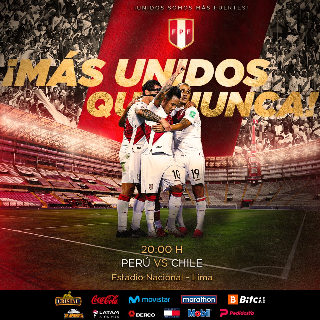 SeleccionPeru's tweet photo. ¡𝐇𝐨𝐲 𝐡𝐚𝐲 𝐪𝐮𝐞 𝐠𝐚𝐧𝐚𝐫, '𝐛𝐥𝐚𝐧𝐪𝐮𝐢𝐫𝐫𝐨𝐣𝐚'! 🙌🏼

Un nuevo clásico, una nueva ilusión y vamos a dejarlo todo en la cancha y en la tribuna. 

🗓 Fecha 11 - Clasificatorias Qatar 2022

@SeleccionPeru 🇵🇪 🆚 @LaRoja 🇨🇱

#UnidosSomosMásFuertes
#ArribaPerú 💪🏼 https://t.co/x7phLrQUkF