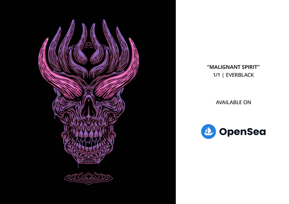 okvlt_'s tweet photo. @NftCryptosArt "MALIGNANT SPIRIT" | 1/1 @opensea 
https://t.co/7eFI6b2ec8

#nftcollector #NFTs #NFTCommunity #NFTdrop #nftart #SKULL #DARKART #DarkSouls #EVERBLACK https://t.co/7YkEwS6YuM