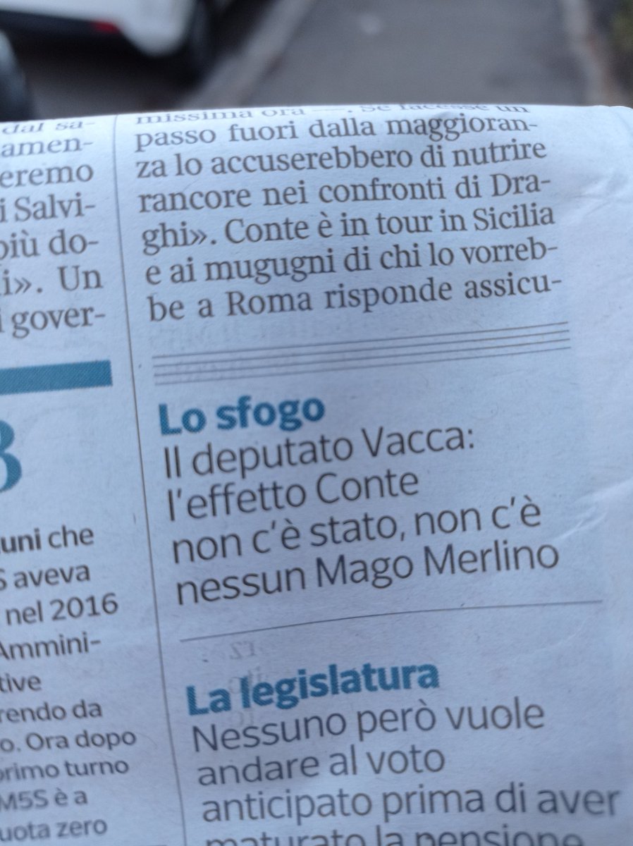 DavideSilvestr6's tweet photo. Dice il deputato Vacca del #m5s che l'effetto #Conte non c'è stato. C'è stato! Ha portato quello che resta del #m5s al minimo storico! #dajeConte https://t.co/icOSsC1iaX