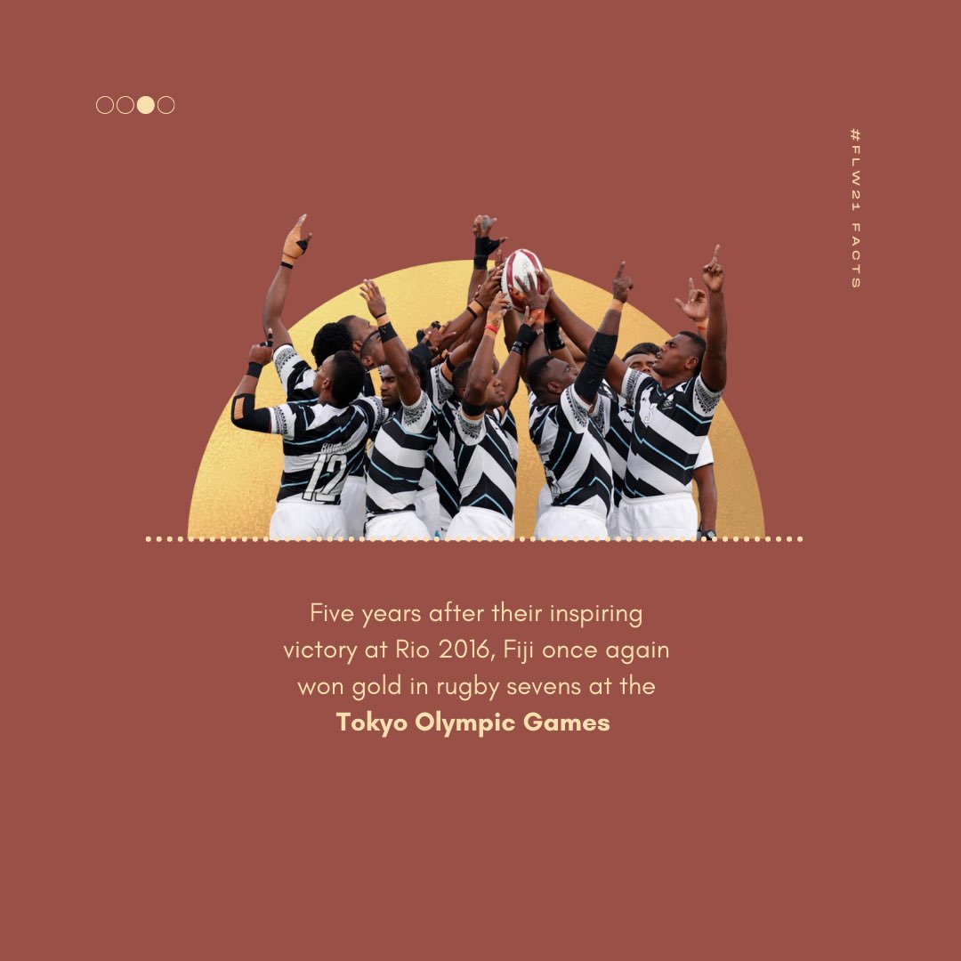 MedicalPasifika's tweet photo. #FijiLanguageWeek We couldn’t celebrate Fiji Language Week without celebrating the Fijian Rugby Sevens team who won gold this year at the Tokyo Olympics!🥇 https://t.co/h05UJ7V730