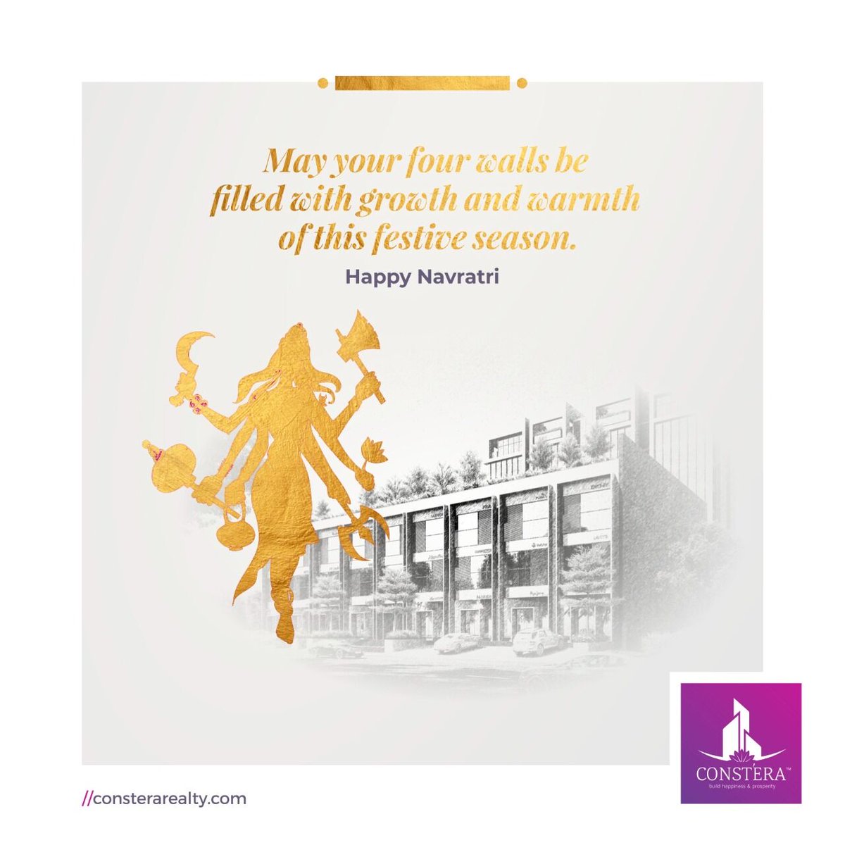 consterarealty's tweet photo. Let's encourage the positivity inside spread happiness keeping worries aside #HappyNavratri. https://t.co/MPcKeysySO