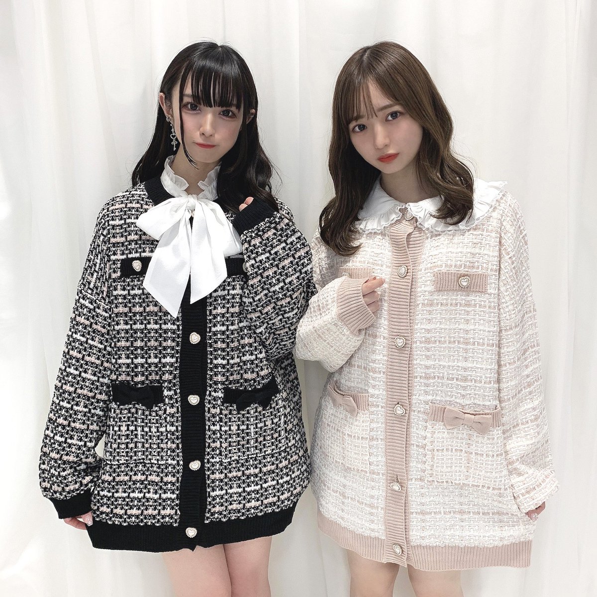 ┈ 𝚗𝚎𝚠 𝚊𝚛𝚛𝚒𝚟𝚊𝚕 ┈ ツイード調の編み地が キュートなニット