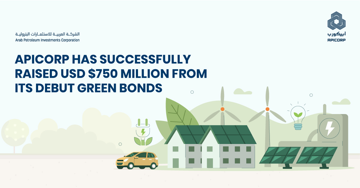 ArabEnergyFund's tweet photo. APICORP’s debut #GreenBonds have secured strong demand from global investors. #MENA’s first-ever #greenbonds by an energy-focused investment institution will help to accelerate the regional energy transition and #ESG agenda. 
https://t.co/j7LT7OXHF6
#GreenBondsFramework https://t.co/BYZuMeDDj8