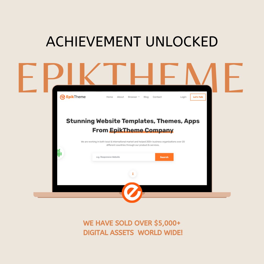 EpikTheme's tweet photo. Because of loyal customers like you, we’re exciting that EpikTheme is growing so fast. Thank you!
https://t.co/gTHnm1Seei https://t.co/uhf6jEp68g
