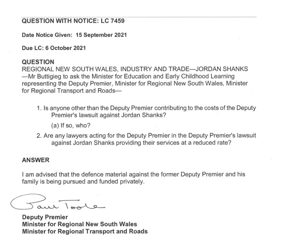 friendlyjordies's tweet photo. Everyone knows how I'm funding my defence, but no one knows how John's funding his lawyers!
What type of an answer is this @PaulTooleMP?? https://t.co/mv1Gixi967