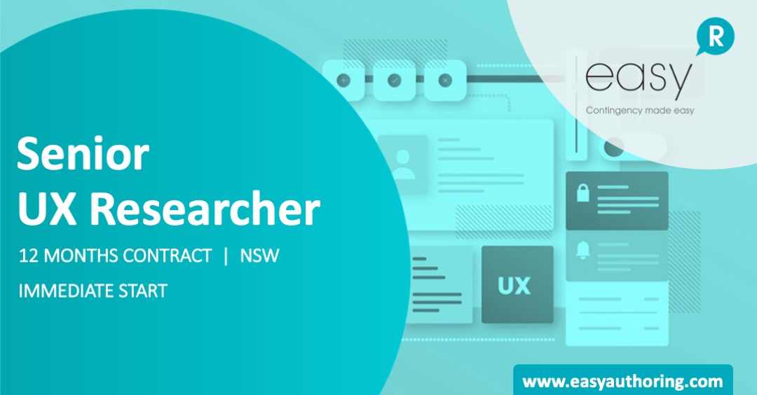 Are you an experienced #SeniorUXResearcher looking for a long-term contract?

If yes, please visit bit.ly/3oGKbBk to learn more or apply.

#EasyAuthoring  #UI #UX #Recruitment #HumanResources #ContingentWorkforce #NSWGovernment #ContractWork

<a href="/eLearningpeople/">EasyAuthoring</a>