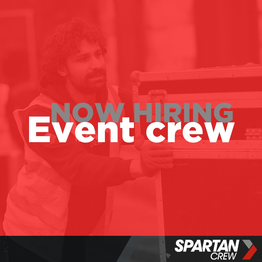 Do you want to work in events? We are now recruiting event crew £11- £18 per hour. 

Contact recruitment@spartancrew.co.uk for more information.

#recruiting #recruitment #concerts #livemusic #jobalert #hiringnow #nowhiring #eventjobs #theatrejobs #eventprofs #eventprofsuk