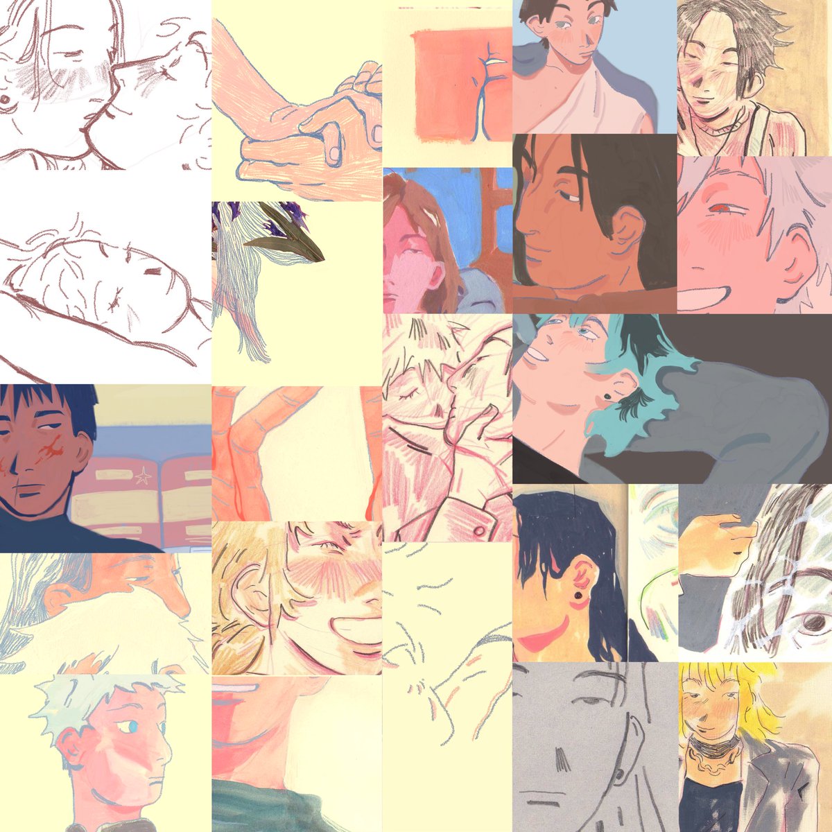i have new posts up on my patreon, everything i did for my second stsg zine, new animatic in process, early access to sketchbook scans and more drawings 🤲✨✨ 