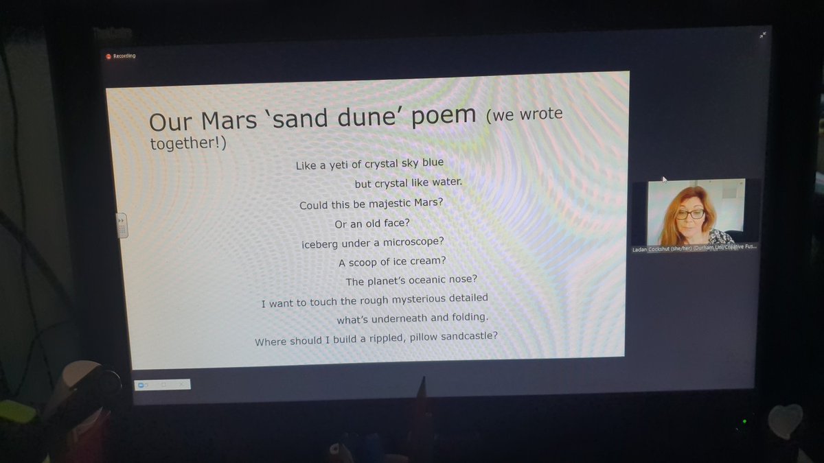 Abigail_Lee90's tweet photo. The moment where one of your child's suggestions makes it onto the shared poem 'like an iceberg under a microscope' as we take part in #STEMFestinSpace @NewSilksAcademy @extoltrust #WeAreCreative #WeAreCurious https://t.co/GwCLC0EUuU