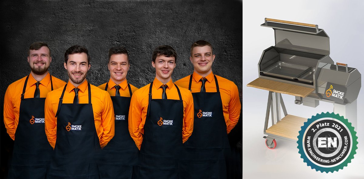 CADENAS_COM's tweet image. Congratulations to the winners of the #EngineeringNewcomer 2021! 🎉 Find out more about their amazing #engineering projects in our news: bit.ly/2Yl6h17
🏅High-Temperature 3D Printer @HTPX3_fdm 
🥈Automated Pellet Smoker SmokeMatik
🥉Twist-In Device for tree protection