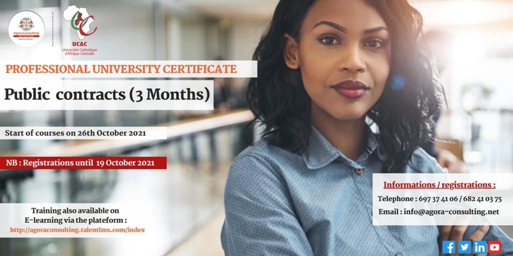 AgoraConsult1's tweet photo. #JoinUs
Only 11 days are left before the start of courses 🚨
Join the next promotion organised by Agora Consulting in partnership with #UniversitéCatholique d’Afrique Centrale(#UCAC).
✉: info@agora-consulting.net
☎: (+237) 242 01 10 82/654 18 05 28/697 37 41 06
#AgoraLearning https://t.co/iU8TmQqKDn