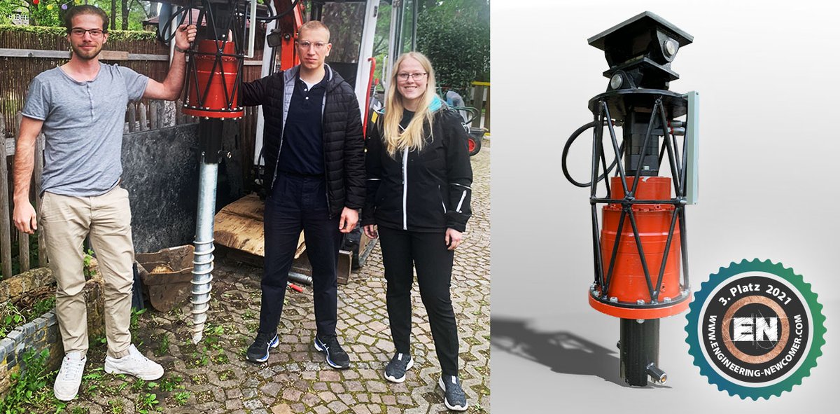 CADENAS_DE's tweet image. Herzlichen Glückwunsch an die Gewinner des #EngineeringNewcomer 2021! 🎉 Nähere Infos zu den spannenden Projekten gibt's in unserer News: bit.ly/3oLlGDf
🏅Hochtemperatur 3D Drucker @HTPX3_fdm
🥈Automatisierter Pellet Smoker SmokeMatik
🥉Eindrehvorrichtung zum Baumschutz