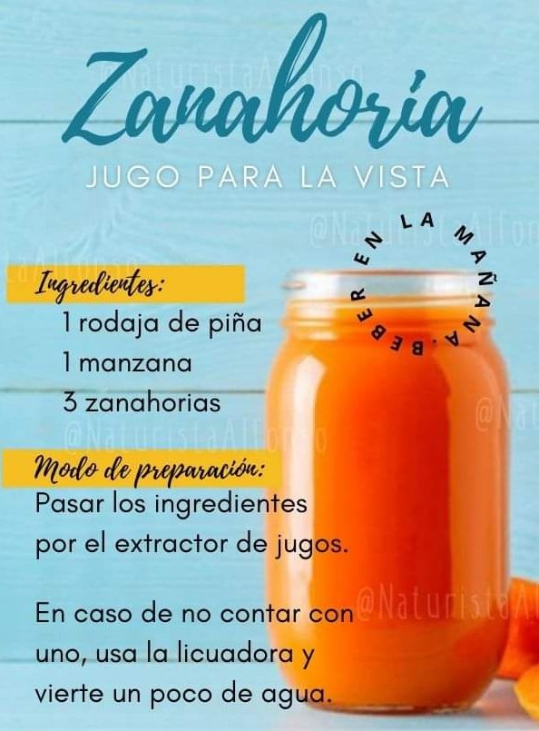 Jugo de Zanahoria para la vista
