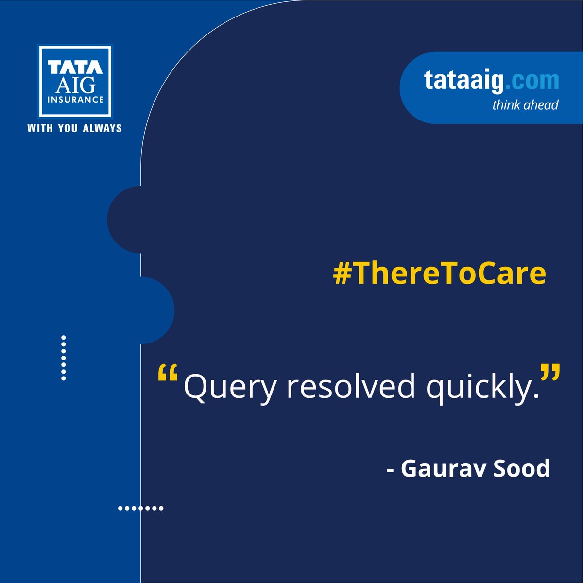 TATAAIGIndia's tweet photo. These testimonials show that for us, it's you first, always. We're here to solve your queries instantly.

#ThursdayTestimonials #TataAig #GeneralInsurance #ThinkAhead #PlanRight #WithYouAlways https://t.co/UP92INIRTO