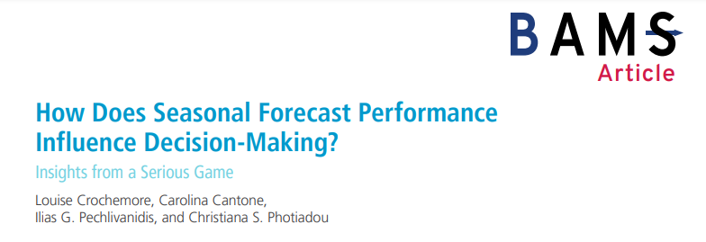 I love serious games! We analysed 367 responses from researchers, forecasters & consultants on forecasting and decision-making. Check our recommendations for forecast-based service developments👉bit.ly/3AkZcuA
#Call4Water  #BAMS #sciart #gamification #climateservices