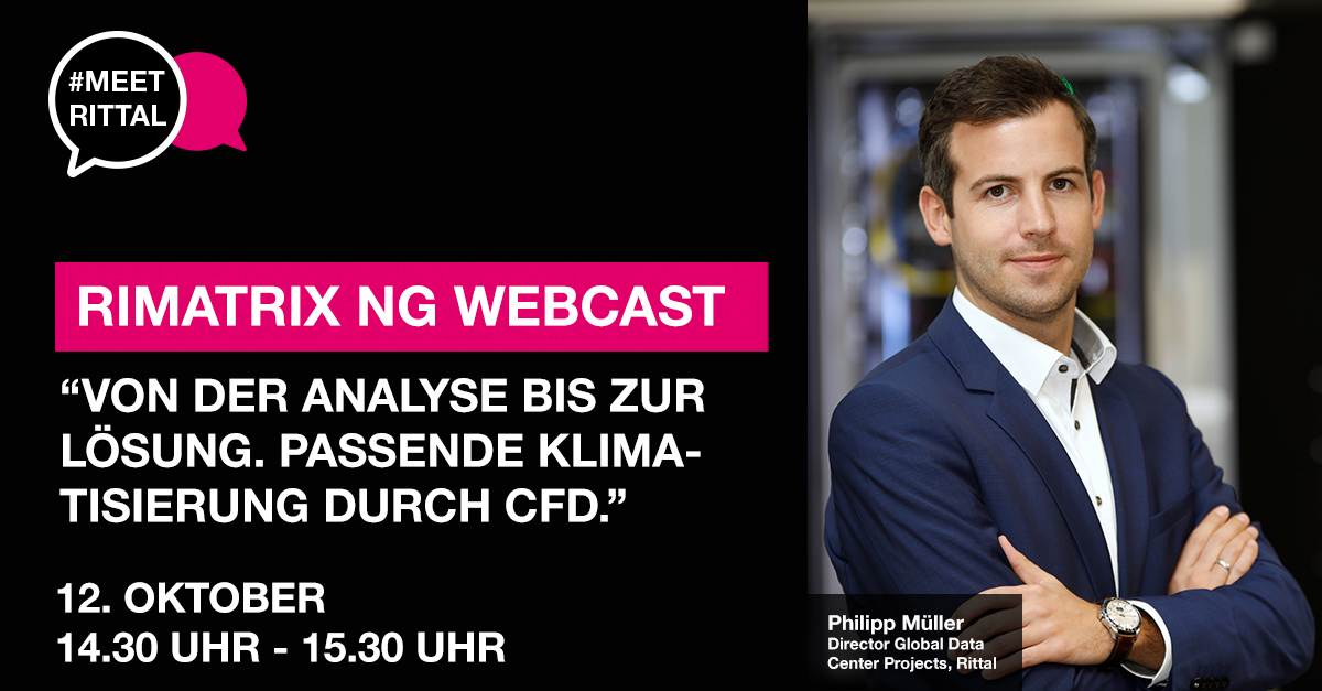 Rittal's tweet photo. Nächste Woche findet unser #RiMatrixNG Webcast „Von der Analyse bis zur Lösung. Passende Klimatisierung durch CFD.“ statt. Unsere Experten erklären, wie die #CFD-Analyse bei der Optimierung von Rechenzentren helfen kann.
Nicht verpassen!
Jetzt anmelden: https://t.co/jImkKwdYri https://t.co/DfsIrPaohZ