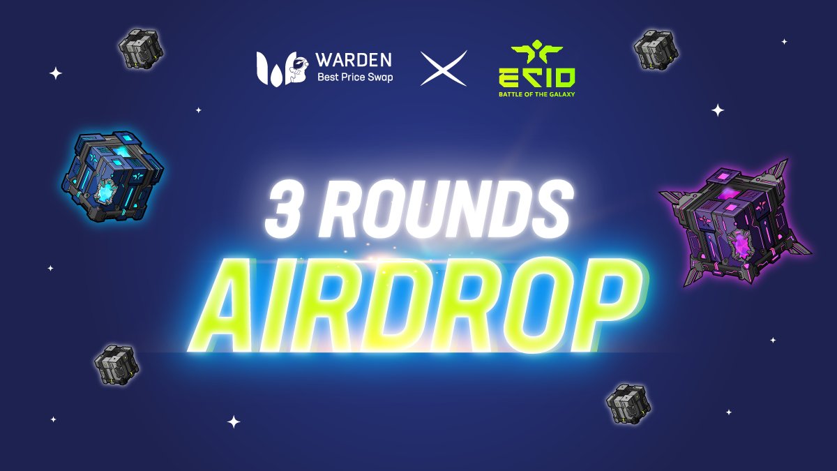 WARDEN Official (@wardenswap) on Twitter photo Win 248 NFT mystery Airdrops (3 rounds) 🏆
✅ Retweet this post and tag 3 friends
✅ Follow <a href="/WardenSwap/">WARDEN Official</a> and <a href="/ECIOspace/">ECIO.space</a> on Twitter
✅ Join and complete Gleam: gleam.io/hDOUd/wardensw…
#Airdrop #WardenSwap #GameFi #PlayToEarn Win 248 NFT mystery Airdrops (3 rounds) 🏆
✅ Retweet this post and tag 3 friends
✅ Follow <a href="/WardenSwap/">WARDEN Official</a> and <a href="/ECIOspace/">ECIO.space</a> on Twitter
✅ Join and complete Gleam: gleam.io/hDOUd/wardensw…
#Airdrop #WardenSwap #GameFi #PlayToEarn